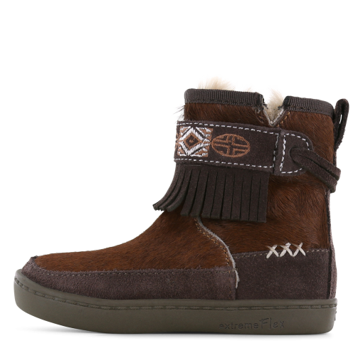 Shoesme cognac laarsje met fluffy voering Meisjes | Ponyhair/Su&egrave;de | Maat 22