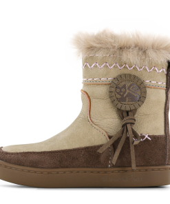 Shoesme taupe laarsje met fluffy voering Meisjes | Microleer/Su&egrave;de | Maat 22