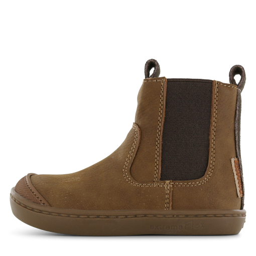 Shoesme cognac chelsea bootje Jongens | Microfiber nubuck/Su&egrave;de | Maat 20