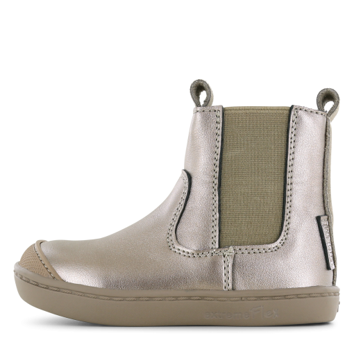 Shoesme champagne chelsea bootje Meisjes | Metallic/Microfiber leer/Su&egrave;de | Maat 20
