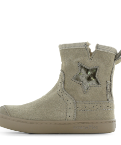 Shoesme taupe laarsje met ster Meisjes | Su&egrave;de/Teddy | Maat 24