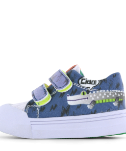 Go Bananas sneaker klittenband - Krokodil Jongens | Canvas | Maat 20