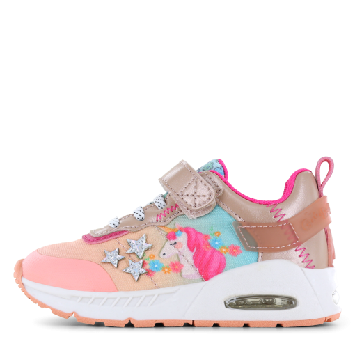 Go Bananas sneaker klittenband &ndash; Unicorn Meisjes | Metallic/Microleer | Maat 35