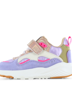Go Banana&rsquo;s lila sneaker Meisjes | Metallic/Microfiber leer/Su&egrave;de | Maat 24