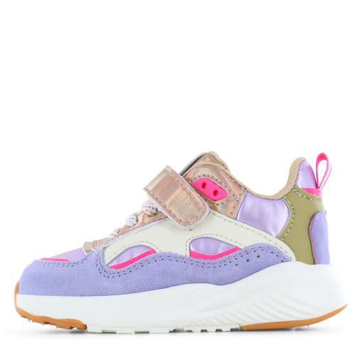 Go Banana&rsquo;s lila sneaker Meisjes | Metallic/Microfiber leer/Su&egrave;de | Maat 32