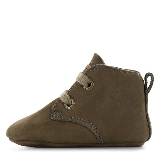 Shoesme Newborn groen leren slofje Jongens | Leer | Maat 16/16