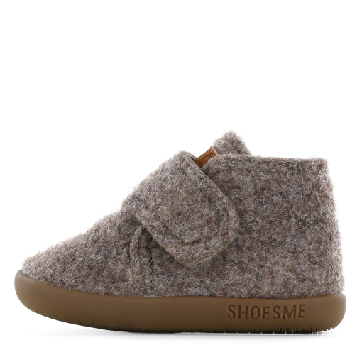 Shoesme taupe vilten slofje Uni | Maat 20