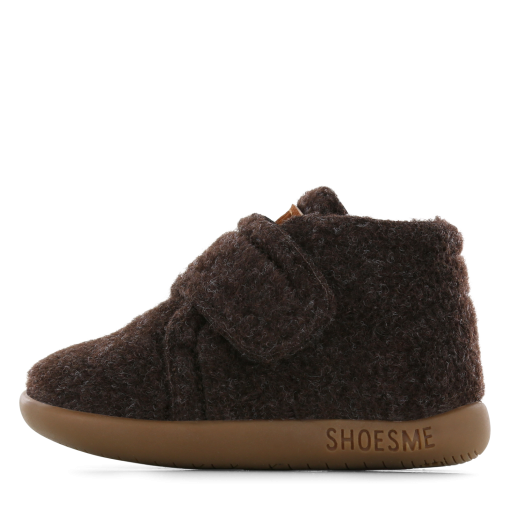 Shoesme donkerbruin vilten slofje Uni | Maat 19