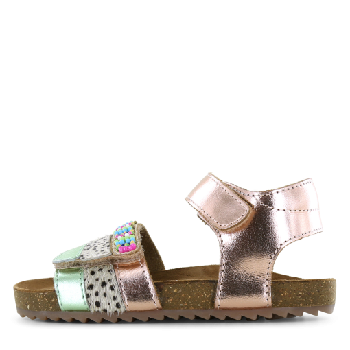 Shoesme metallic roze sandaal Meisjes | Leer/Metallic | Maat 22