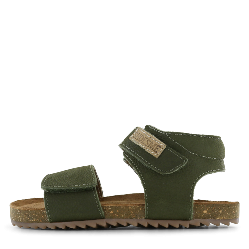 Shoesme groene sandaal met brede band Uni | Leer | Maat 24