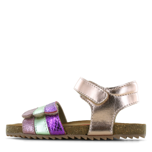Shoesme metallic ros&eacute; sandaal Meisjes | Leer/Metallic | Maat 24