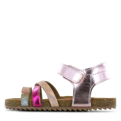 Shoesme metallic roze sandaal Meisjes | Leer/Metallic | Maat 26