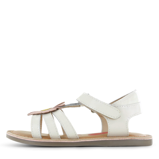 Shoesme witte sandaal met bloem Meisjes | Leer/Metallic | Maat 34