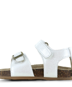 Shoesme metallic witte sandaal Meisjes | Leer/Metallic | Maat 20