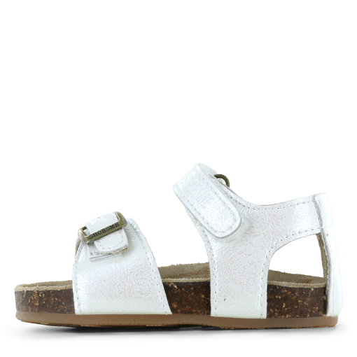 Shoesme metallic witte sandaal Meisjes | Leer/Metallic | Maat 21