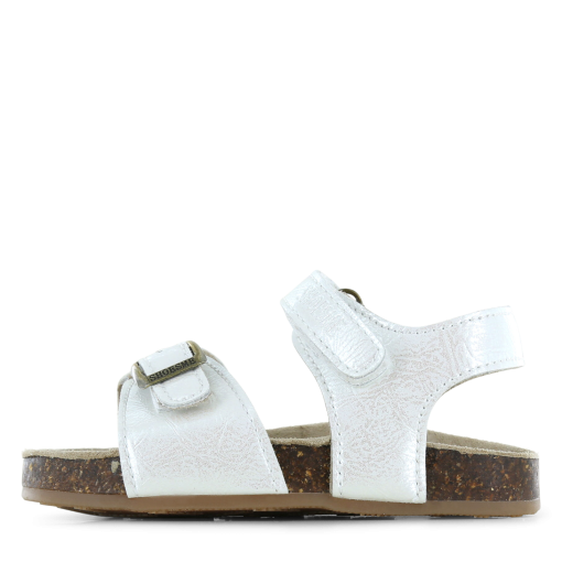 Shoesme metallic witte sandaal Meisjes | Leer/Metallic | Maat 32