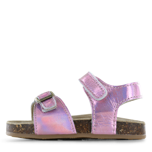 Shoesme metallic roze sandaal Meisjes | Leer/Metallic | Maat 32