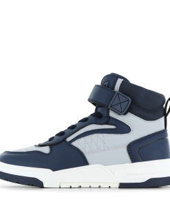 Shoesme blauw met grijze basket sneaker Jongens | Microleer | Maat 29