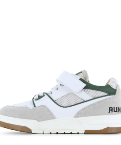 Shoesme wit met groene sneaker Jongens | Microfiber leer/Su&egrave;de | Maat 30