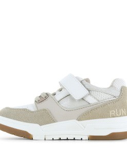 Shoesme wit met beige sneaker Meisjes | Microfiber leer/Su&egrave;de | Maat 32