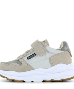Shoesme groen-beige sneaker Jongens | Microleer | Maat 26