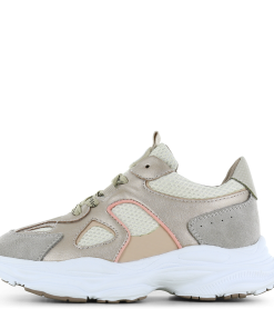 Shoesme champagne sneaker Meisjes | Mesh/Microfiber leer/Su&egrave;de | Maat 34