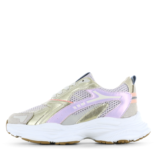 Shoesme metallic gouden sneaker Meisjes | Mesh/Metallic/Microfiber leer/Su&egrave;de | Maat 26