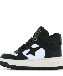 Shoesme zwart-witte sneaker Jongens | Microfiber leer | Maat 30