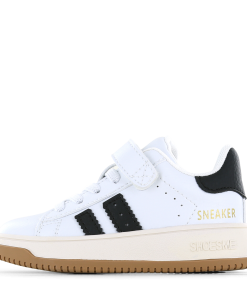 Shoesme wit-zwarte sneaker Uni | Leer/Microleer | Maat 31