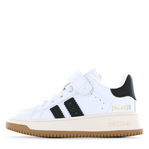 Shoesme wit-zwarte sneaker Uni | Leer/Microleer | Maat 29