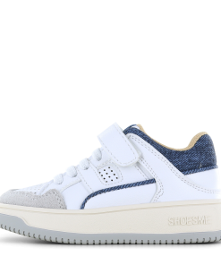 Shoesme witte sneaker met spijkerstof look Jongens | Leer/Microleer | Maat 34