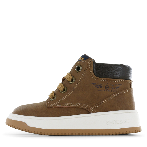 Shoesme bruine veterschoen Jongens | Microfiber leer | Maat 35