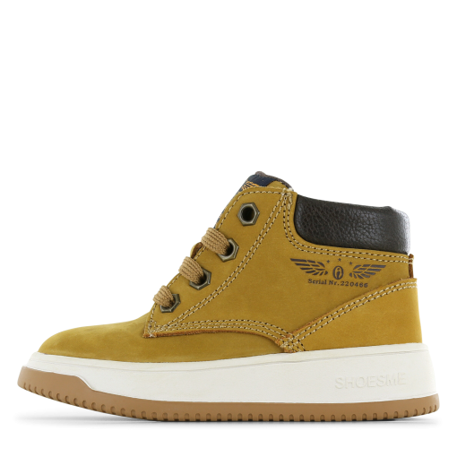 Shoesme okergele veterschoen Jongens | Microfiber leer | Maat 29