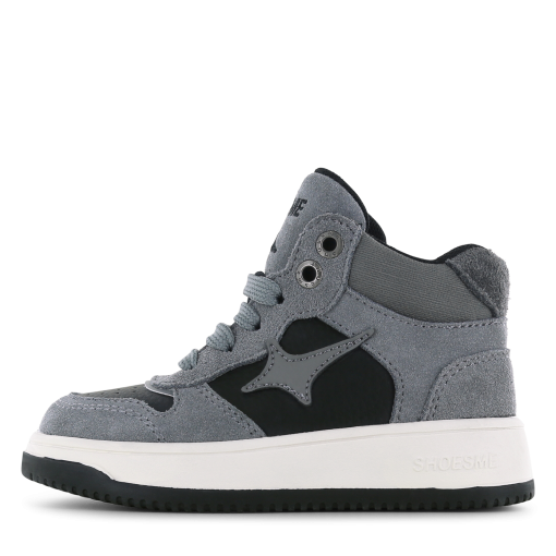 Shoesme grijze sneaker Jongens | Microfiber leer/Su&egrave;de | Maat 32