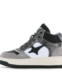 Shoesme zilveren sneaker Meisjes | Microfiber leer/Su&egrave;de | Maat 35