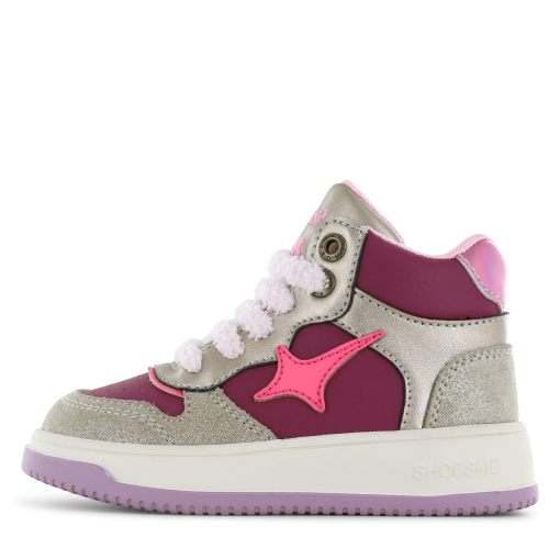 Shoesme roze sneaker Meisjes | Microfiber leer/Su&egrave;de | Maat 28
