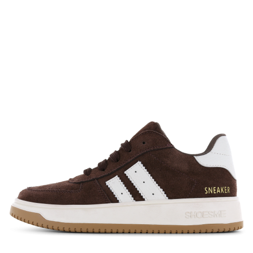 Shoesme bruine sneaker met ritssluiting Uni | Microfiber leer/Su&egrave;de | Maat 29