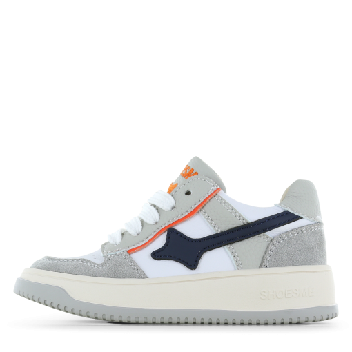 Shoesme grijze sneaker Jongens | Microfiber leer/Su&egrave;de | Maat 35