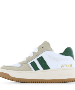 Shoesme wit-groene sneaker Jongens | Microfiber leer/Su&egrave;de | Maat 31