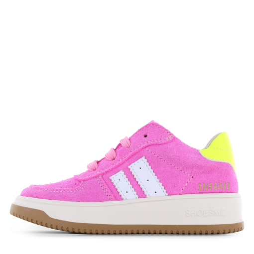 Shoesme roze sneaker Meisjes | Microfiber leer/Su&egrave;de | Maat 24