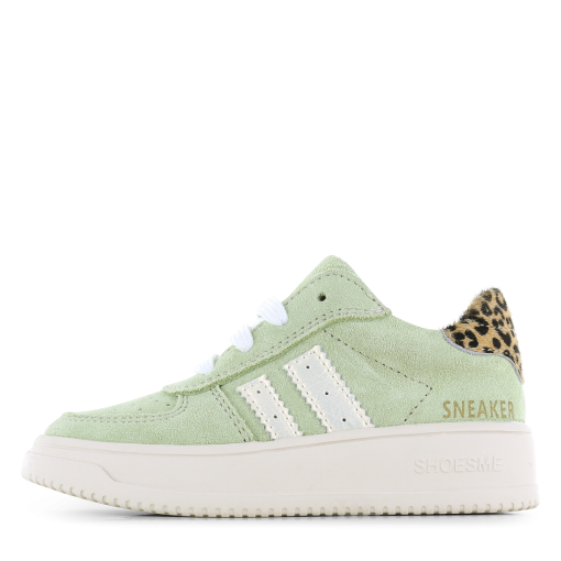Shoesme groene sneaker Meisjes | Microfiber leer/Ponyhair/Su&egrave;de | Maat 35