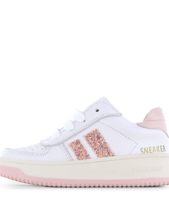 Shoesme wit-roze sneaker Meisjes | Microfiber leer | Maat 31