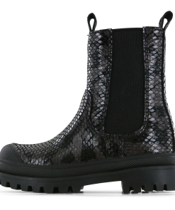 Shoesme metallic-zwarte chelseaboot Meisjes | Leer/Metallic | Maat 31