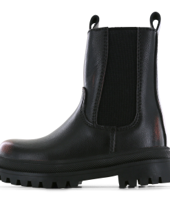 Shoesme zwart-oranje chelseaboot Meisjes | Leer | Maat 31