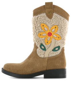 Shoesme bruine cowboylaars met teddystof Meisjes | Su&egrave;de/Teddy | Maat 26