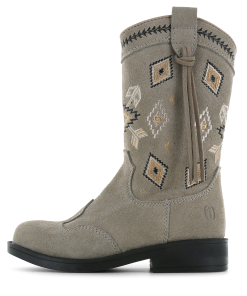 Shoesme taupe cowboylaars met teddy voering Meisjes | Leer/Microleer | Maat 24