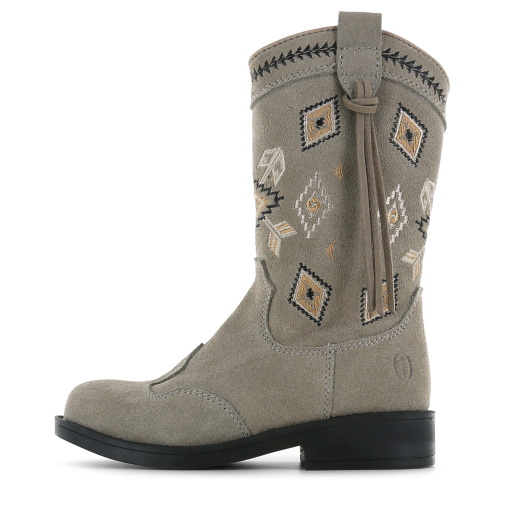 Shoesme taupe cowboylaars met teddy voering Meisjes | Leer/Microleer | Maat 32