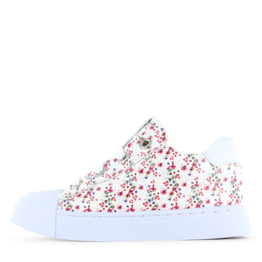 Shoesme witte sneaker met bloemenprint Meisjes | Leer/Microleer | Maat 35