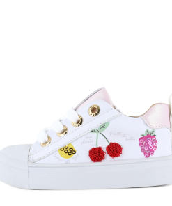 Shoesme witte sneaker met fruit Meisjes | Microleer | Maat 31