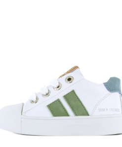 Shoesme witte sneaker met stripings Uni | Microleer | Maat 31